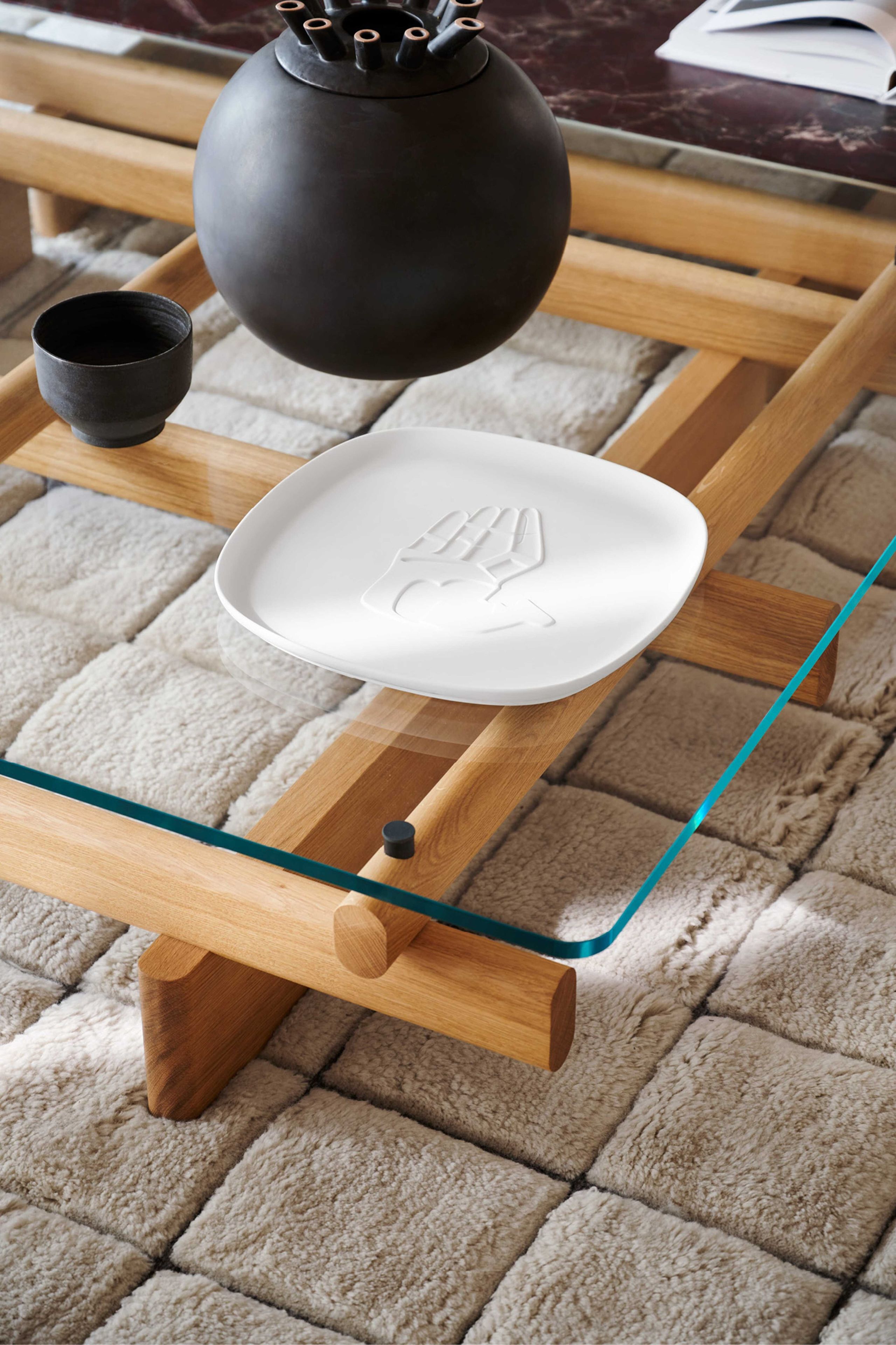 Низкий прямоугольный журнальный столик из дерева и стекла CASSINA Sengu ARCH-00119489 - Вид №12