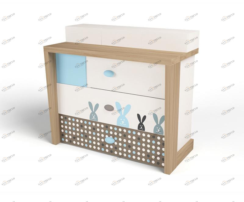 Комод ABC-KING MIX BUNNY (голубой, ) 4631147961440