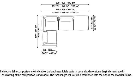 B&B Italia Модульный угловой диван из ткани Richard sun-id-1472345 - Вид №97