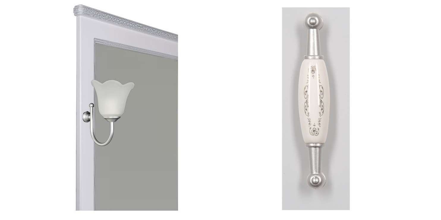 Комплект мебели Aquanet Валенса 80 белый краколет/серебро 00180456 - Вид №4