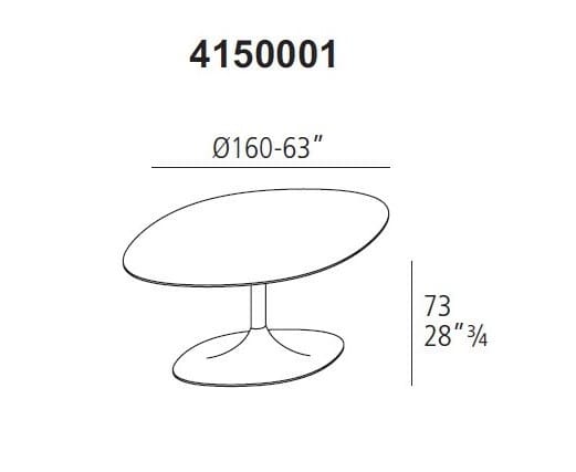 Круглый обеденный стол Vibieffe 4150 TWIST ARCH-00045476 - Вид №2
