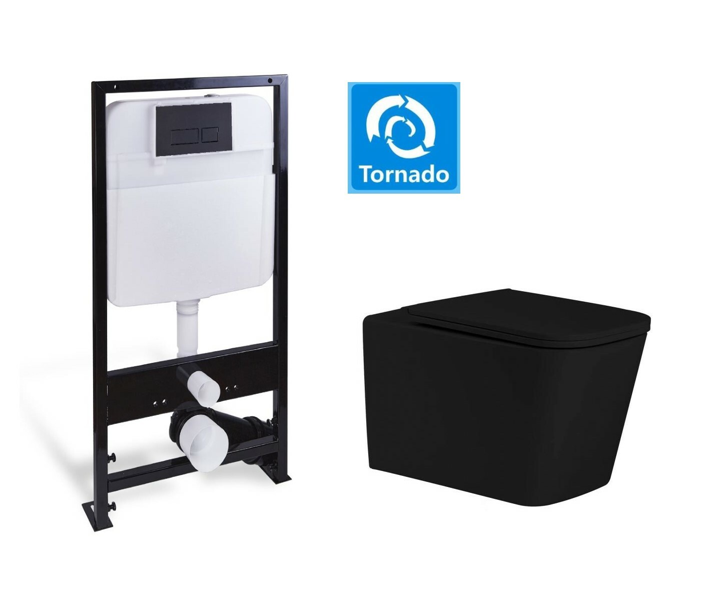 Подвесные унитазы SL-5027MB+SL-04 SANTILINE 