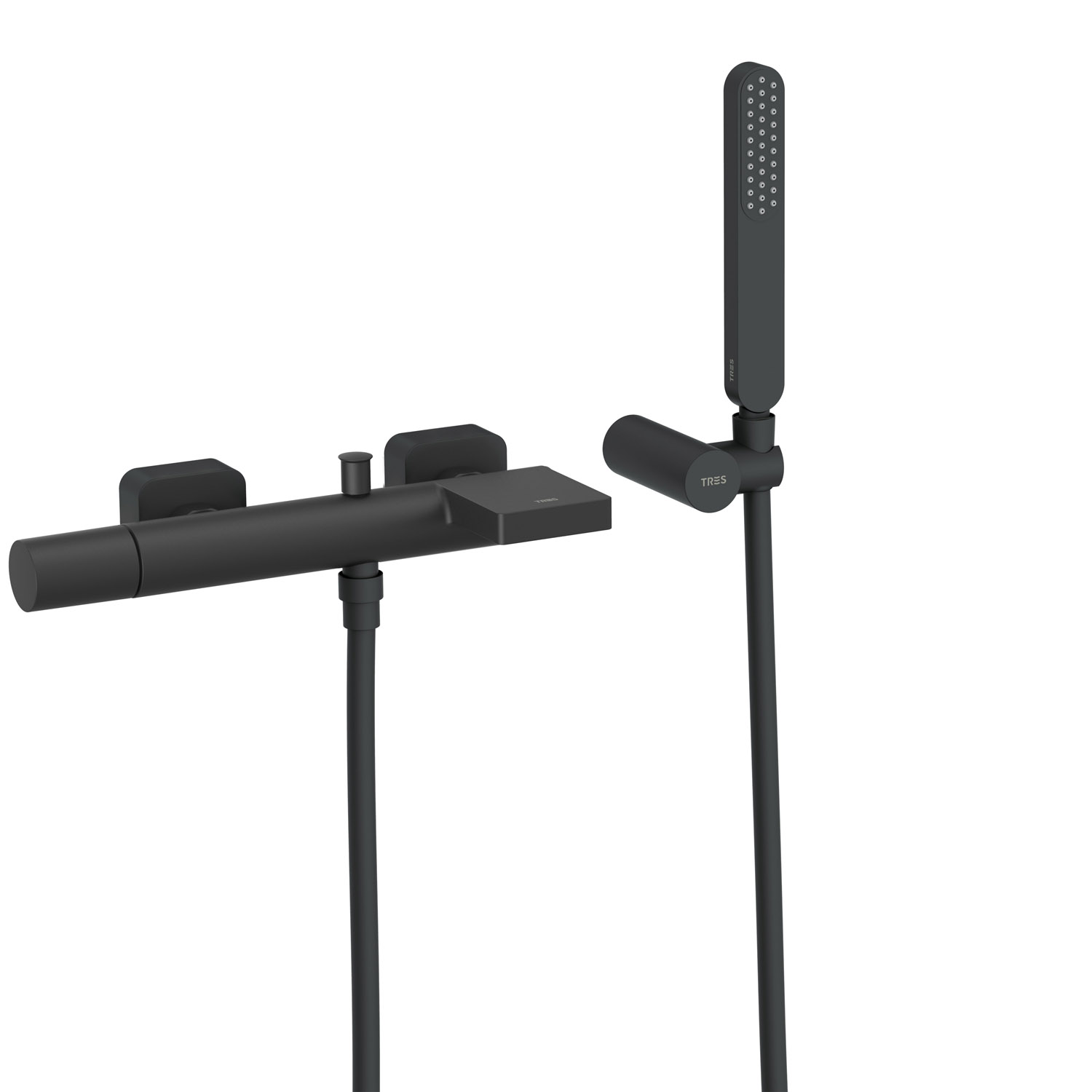 Настенный смеситель на чердаке с одной ручкой для ванны и душа-20017001NM TRES 