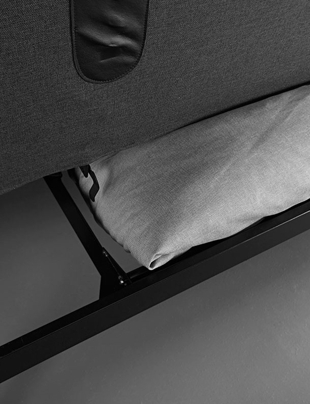 Диван Colpus с матрасом Spring Round, черной металлической рамой и ножками из светлого дерева, жёлты Innovation Living COLPUS554 - Вид №5