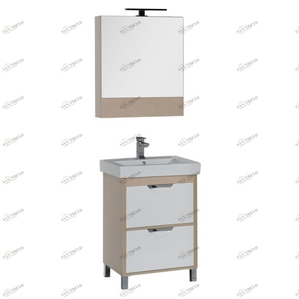 Комплект мебели Aquanet Гретта 60 светлый дуб (камерино 2 ящика) 00172712