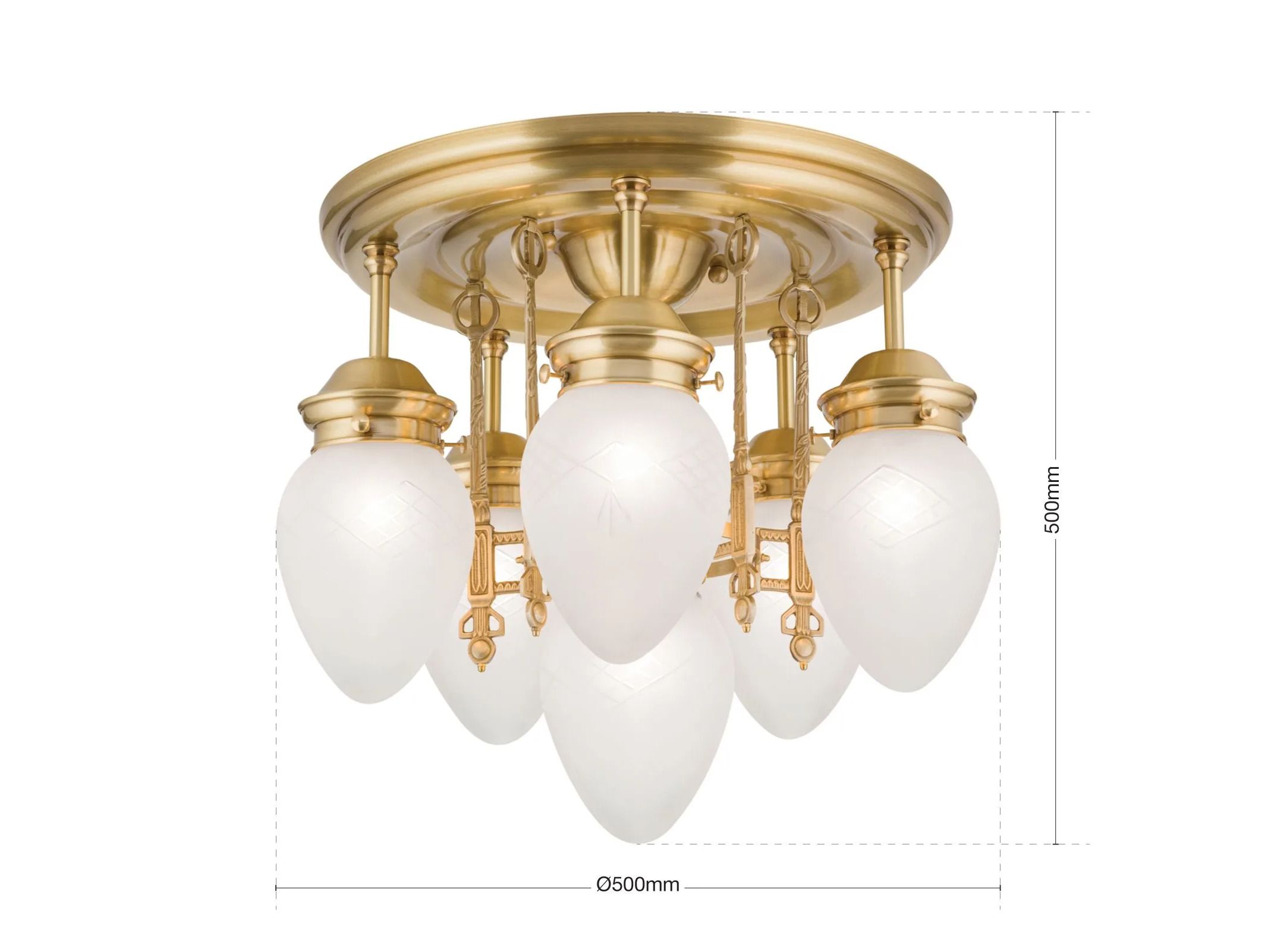 Потолочный светильник из латуни и стекла Orion Будапешт ARCH-00151867 - Вид №7