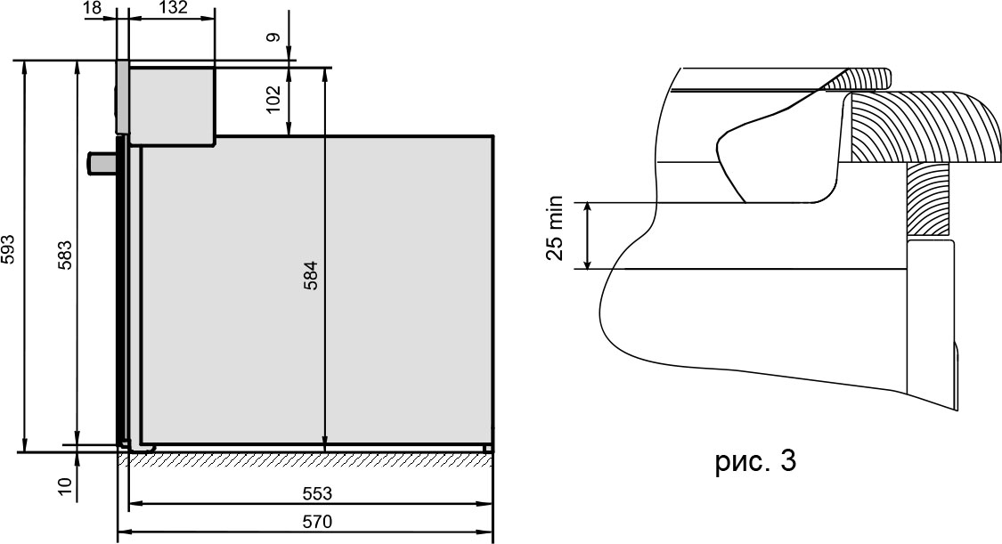 1234506 Электрический духовой шкаф Darina 1U5 BDE 112 707 X3 серебристый STDN-0067936 - Вид №10