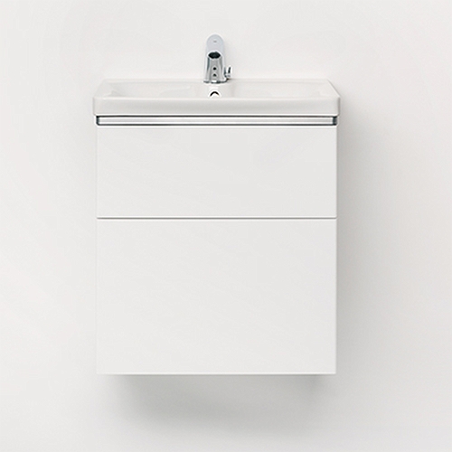 9610121101 IDO Glow напольная тумба под умывальник, с двумя ящиками, W = 880 мм, W1 = 900 мм, белый