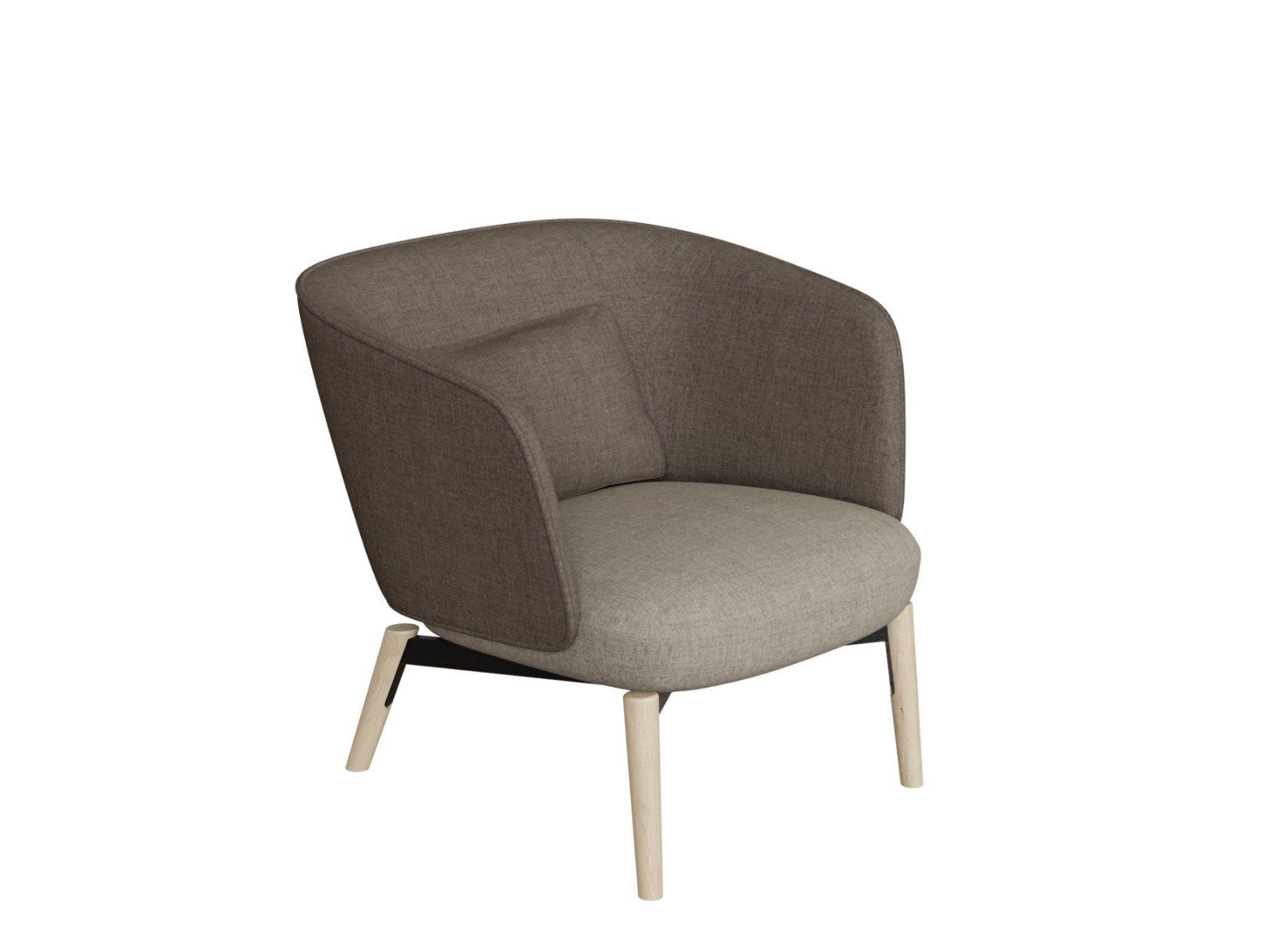 Кресло с подлокотниками из ткани и деревянной основой Grado Design Beos ARCH-00033561 - Вид №3