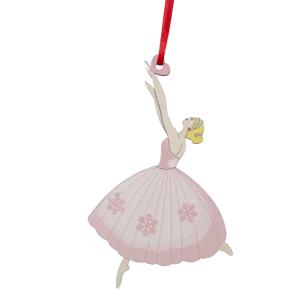 88038686 Подвеска декоративная Балерина в розовом 12.3x7.5 см цвет разноцветный STLM-1537084