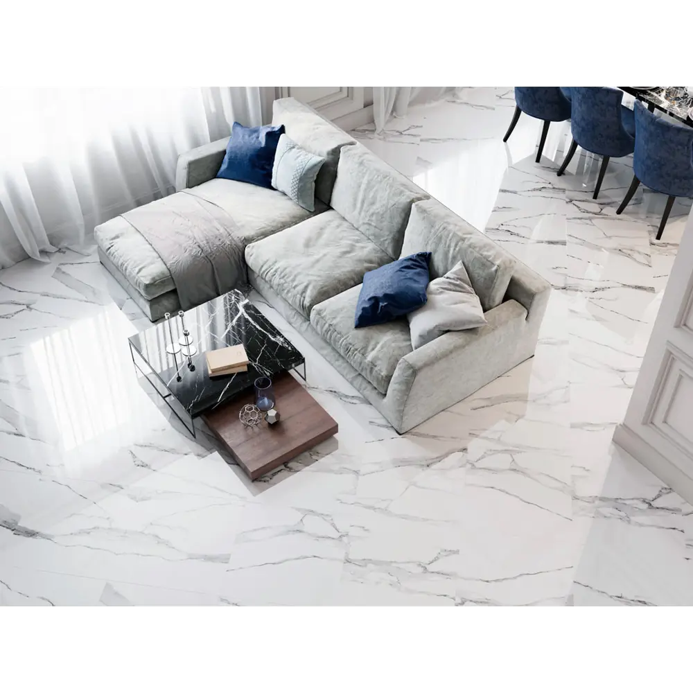 Керамогранит INCOLOR Thasos - белый мрамор 60×60 см для изысканных интерьеров 82595112 STLM-0030941 - Вид №6