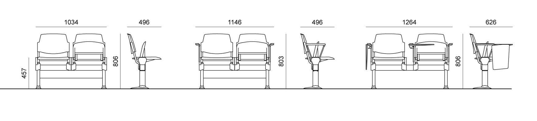Сиденье на полу с откидным сиденьем Diemmebi Volée ARCH-00041054 - Вид №4