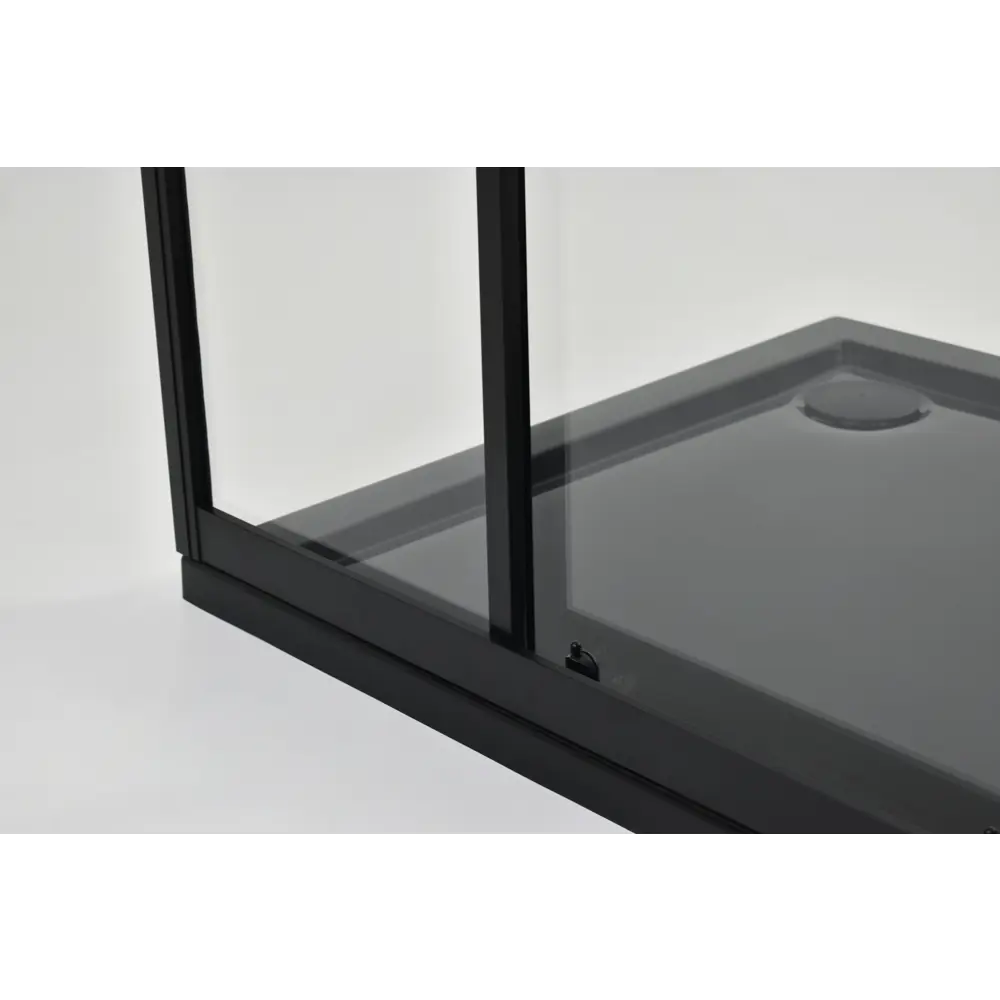 Душевая ширма Метакам Apart Black квадратная 90x90x185см цвет профиля черный раздвижная стекло 4мм прозрачное STLM-2206302 - Вид №30