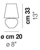 Vetreria Vistosi Настольная лампа из сатинированного стекла Naxos sun-id-1470411 - Вид №3