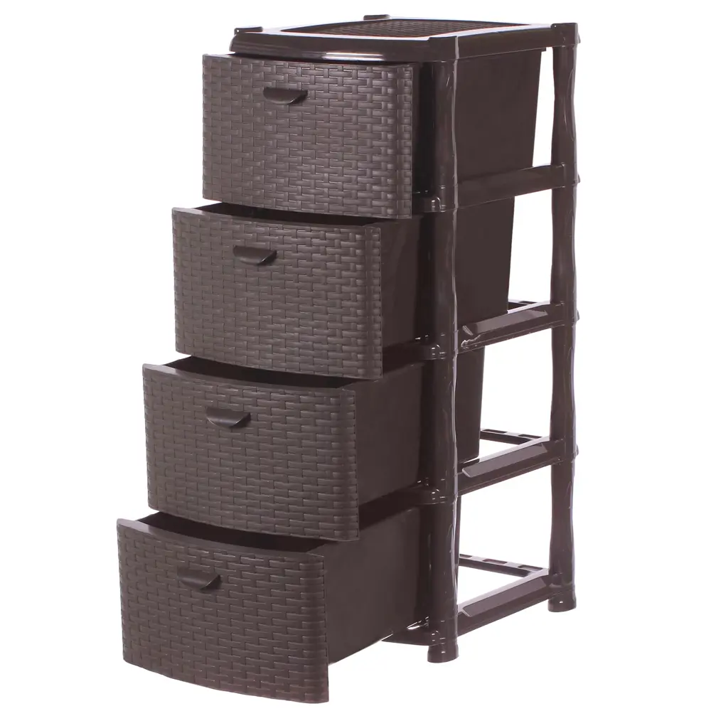 Комод для ванной Ротанг 4 ящика 40.5x50.5 см цвет коричневый 81979748 STLM-2029976 Santreyd Без серии - Вид №1