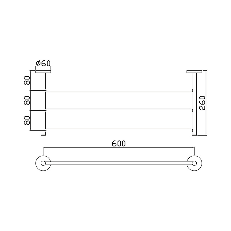 ACN-CHR-1181FN Полка для полотенец Jaquar Continental Santreyd  - Вид №1