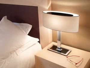 BOVER Настольная лампа из ткани Oval