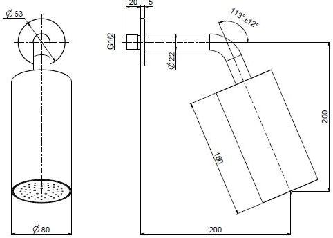 Quadrodesign Настенная лейка для душа из нержавеющей стали Q sun-id-1515981 - Вид №3
