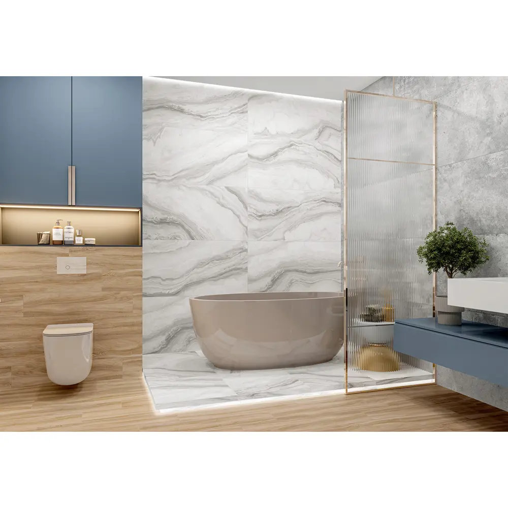 Глазурованный керамогранит Alma Ceramica Experience 04 60x120 см 1.44 м² матовый цвет бежевый 89458836 STLM-2135989
