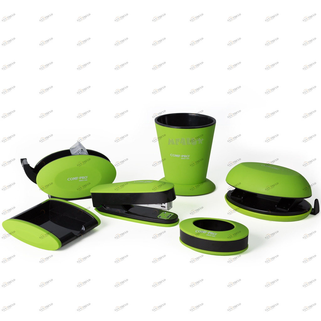 Канцтовары пластиковые 6 предметов зеленые Study Set COMF-PRO  00-3953495 Зеленый Santreyd 