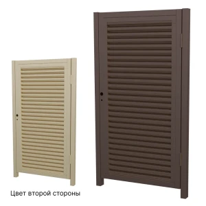 Комплект еврожалюзи для калитки Кавказ 1x2 м коричневый/бежевый