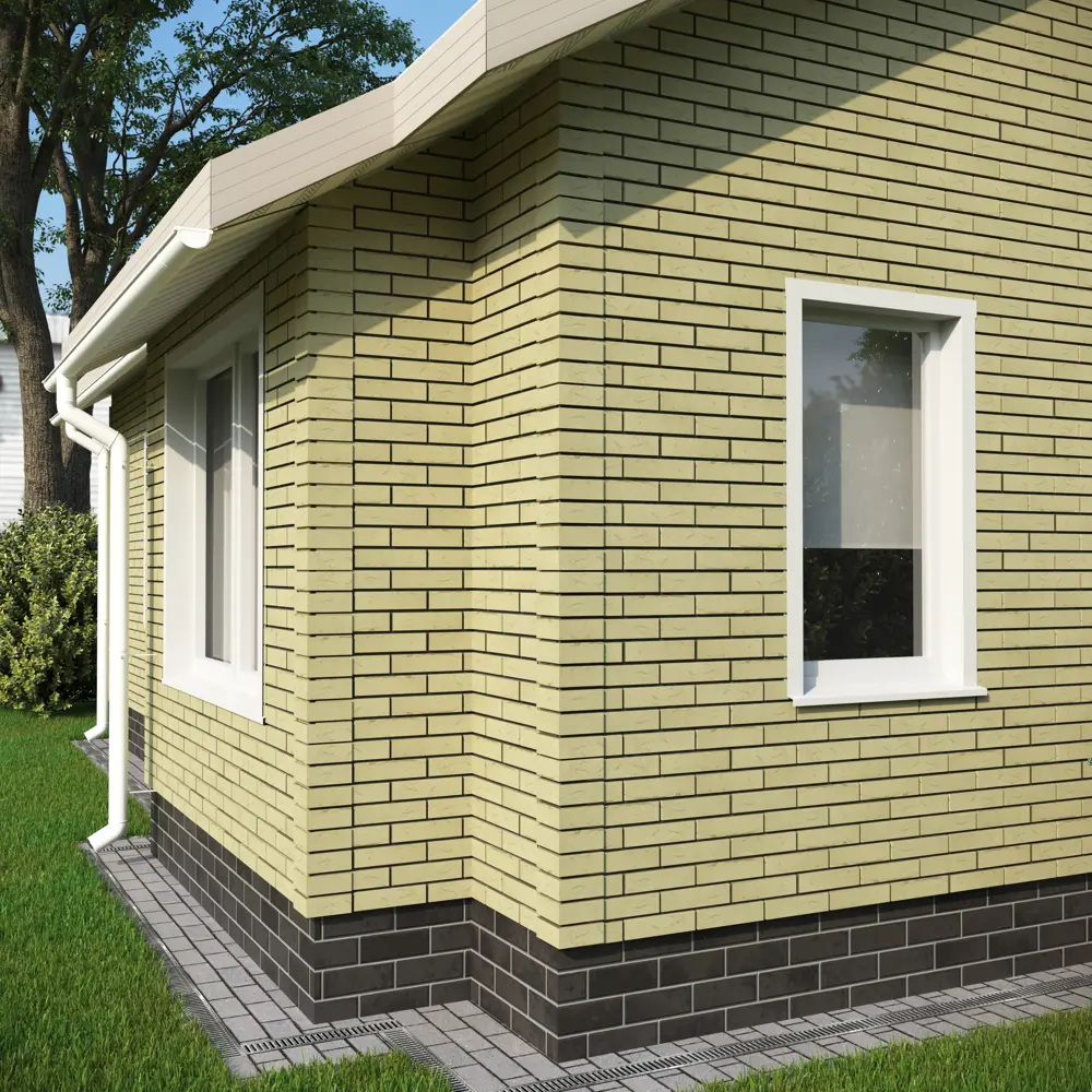 Фасайдинг Дачный Кирпич баварский песочный 0.38 м² 85636853 STLM-2198330 FINEBER  - Вид №3