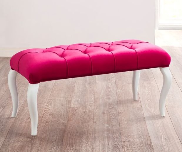 Банкетка с каретной стяжкой розовая Rose CILEK YAKUT 00-3832099 Розовый Santreyd  - Вид №1