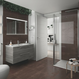 26581 SALGAR Мебель для умывальника FUSSION CHROME 1000 2 ящика BAY PINE 997 x 540 x 450 мм Лавровая сосна