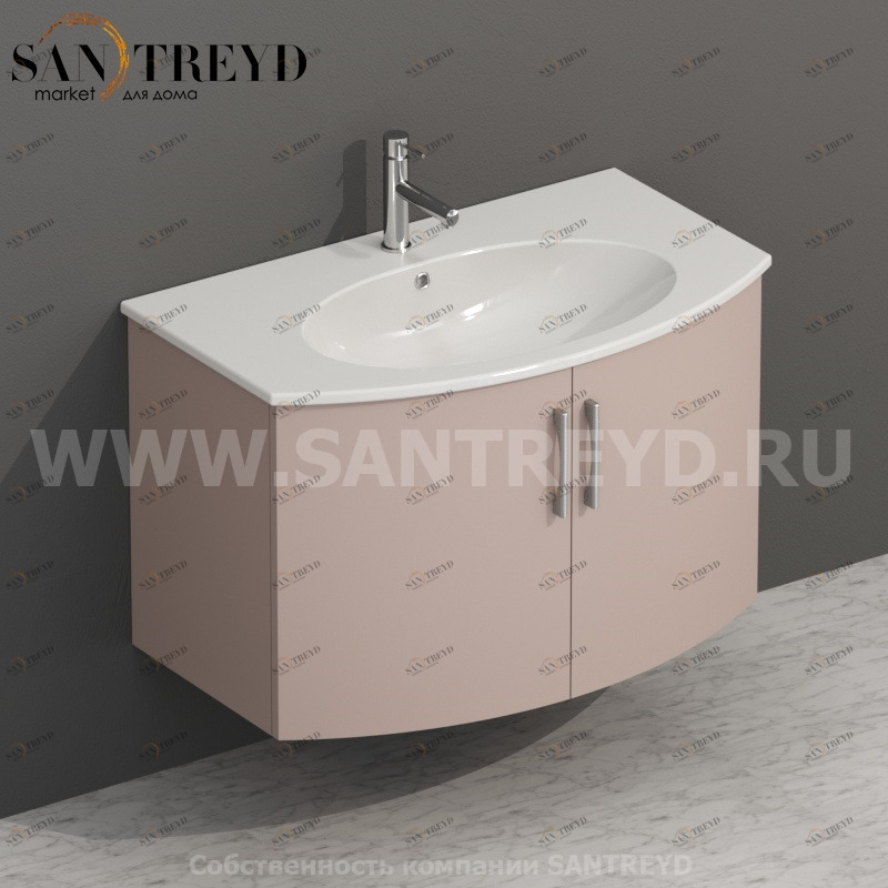 MDMA80Y137 Тумба с двумя створками 78 см розовая Globo 4ALL Италия Ceramica Globo