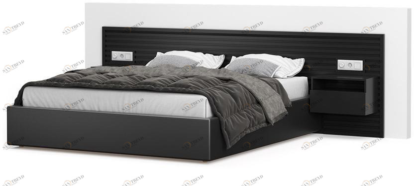 DWFI Изголовье со встроенными прикроватными тумбочками  00002540 