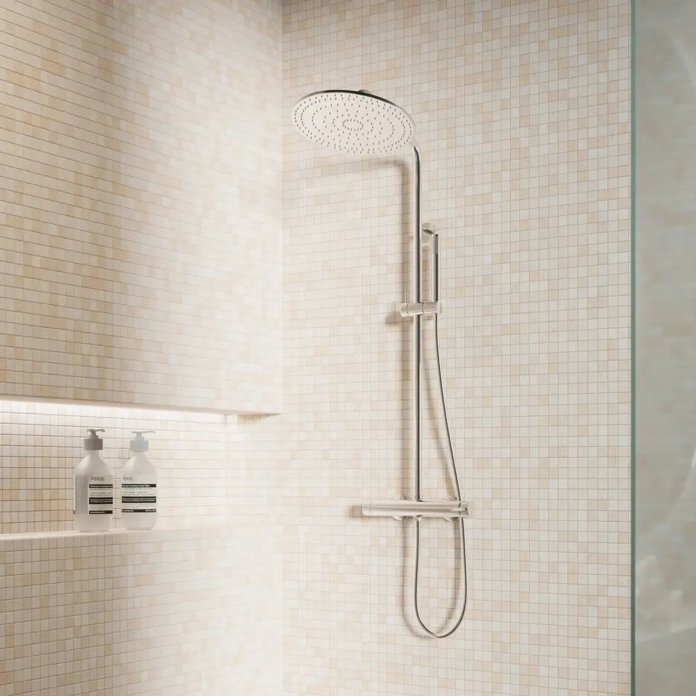 Мраморная мозаика Kreaforta бежевая 30×30 см для интерьера и экстерьера 89412207 STLM-1573816