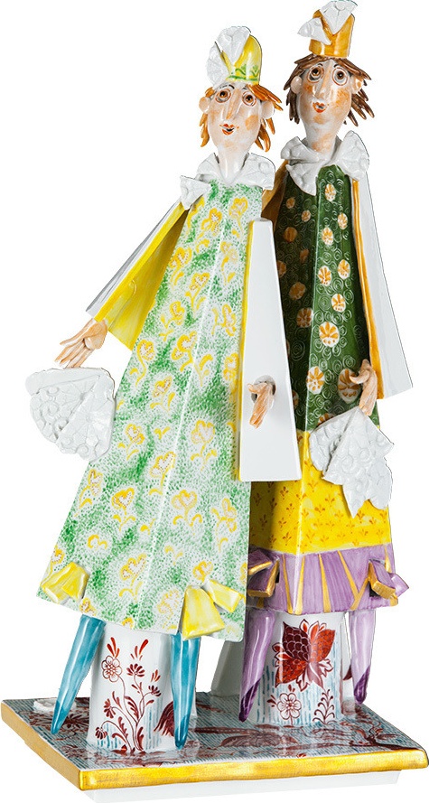 10639505 Meissen Фигурка 34,5см "Подружки невесты" "Руслан и Людмила" (Уникат, П.Штранг, 2019г) Фарфор 