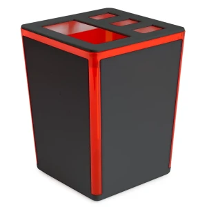 Подставка для зубных щёток Spacy пластик цвет базальт/красный