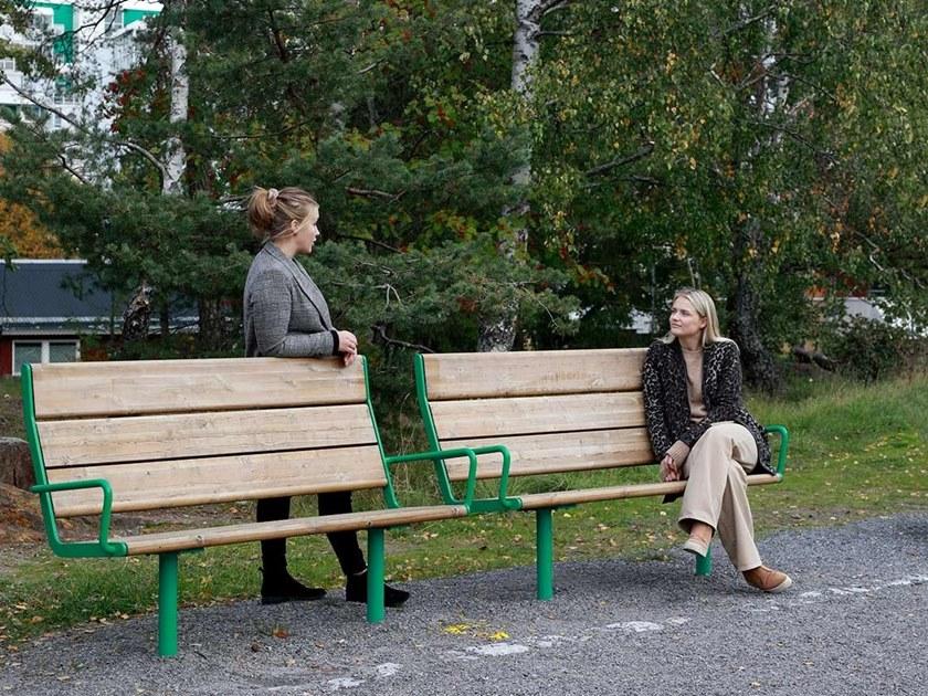 VESTRE Деревянная скамейка со спинкой April sun-id-1508386 - Вид №3