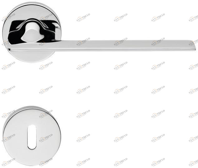 LINEA CALI' Ручка из хромированной латуни на розетке с замком Jet sun-id-1357261