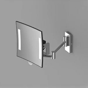 Sonia Зеркало увеличительное с подсветкой квадратное поворотное Commercial Items Хром