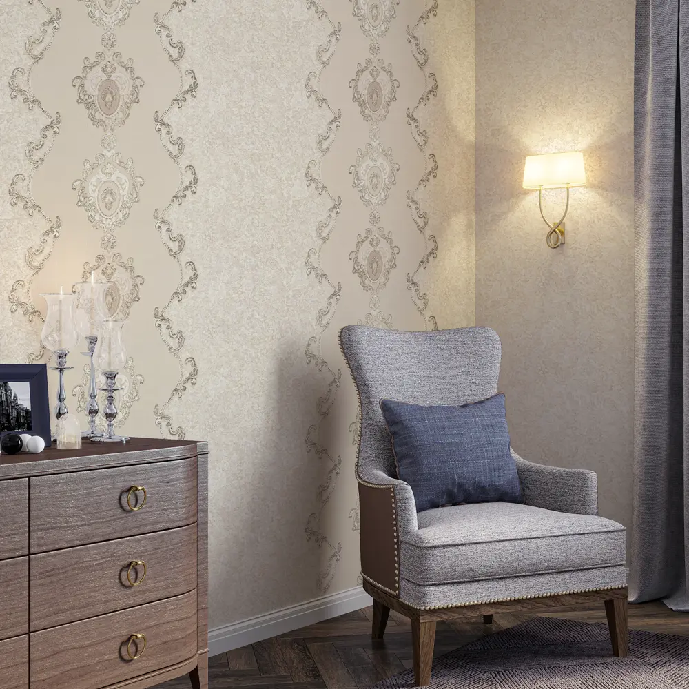 Обои флизелиновые Palitra Life Khiva светло-бежевые 1.06 м PL71773-21 83537050 STLM-2082503 - Вид №3