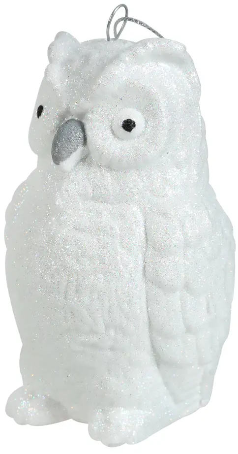 88458704 Новогоднее украшение Сова 10x7 см цвет серебро STLM-0952856