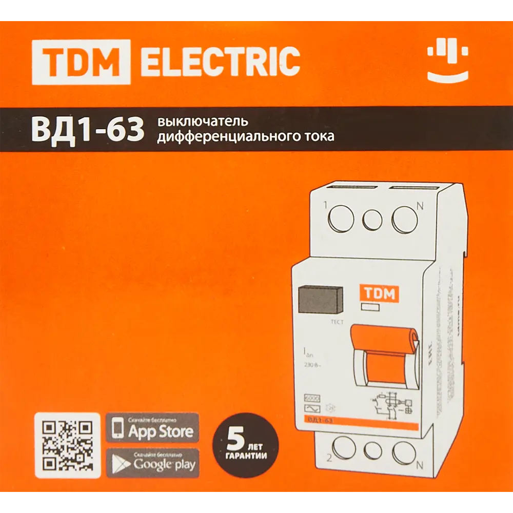 УЗО TDM Electric ВД1-63 16А 10мА - защита от токов утечки 84399424 STLM-0049208 - Вид №5
