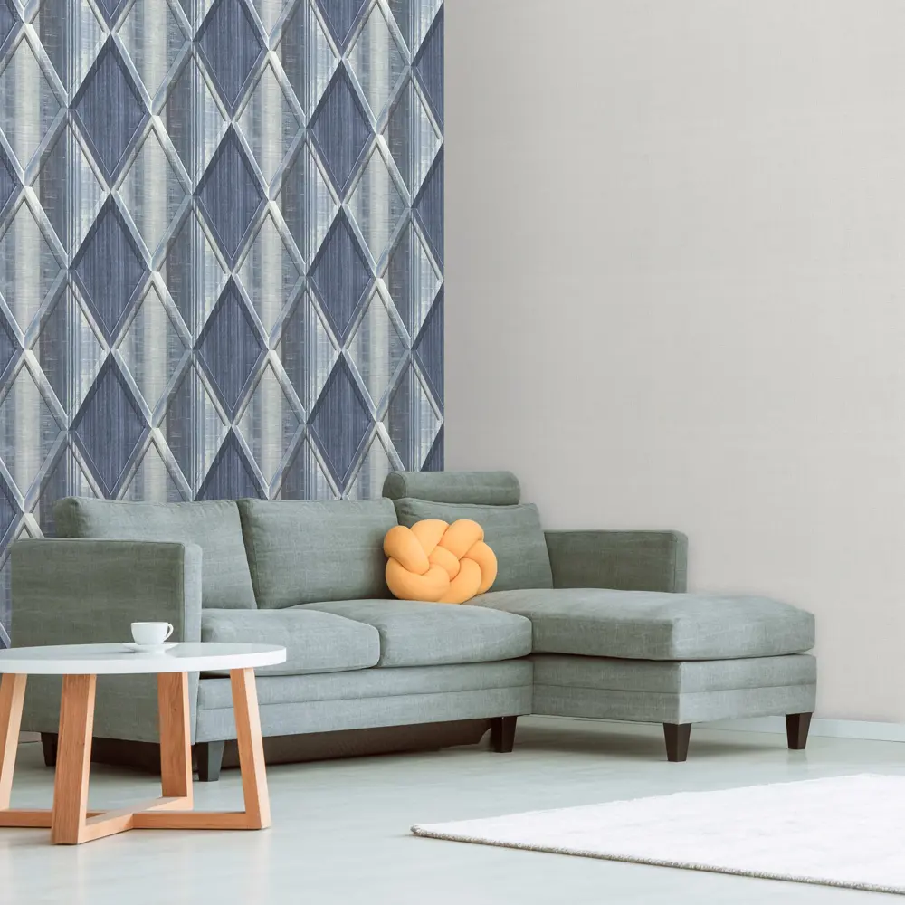 Обои флизелиновые Deco-Deco Chalet голубые 1.06 м DD6045-20 88671984 STLM-2191405 - Вид №2