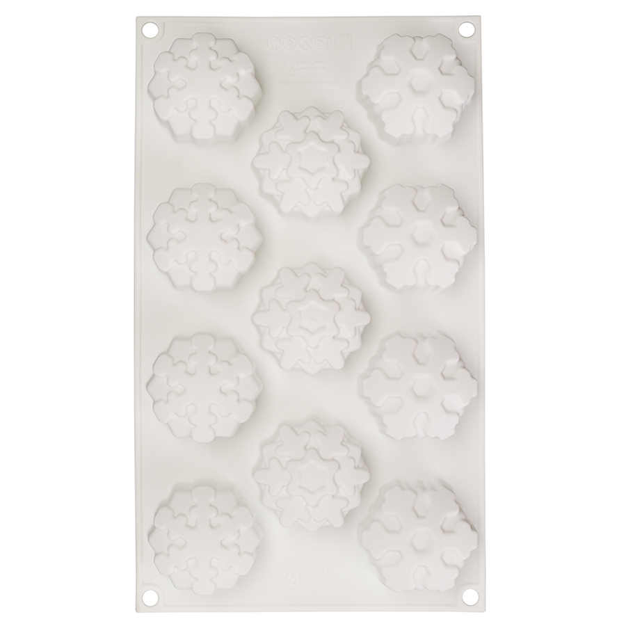 26.115.87.0065 Форма для приготовления пирожных и конфет snowflakes 30,5 х 18 см Silikomart  - Вид №4