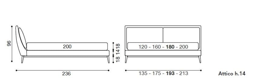 Двуспальная кровать с мягким изголовьем Twils ARCH-00074112 - Вид №3