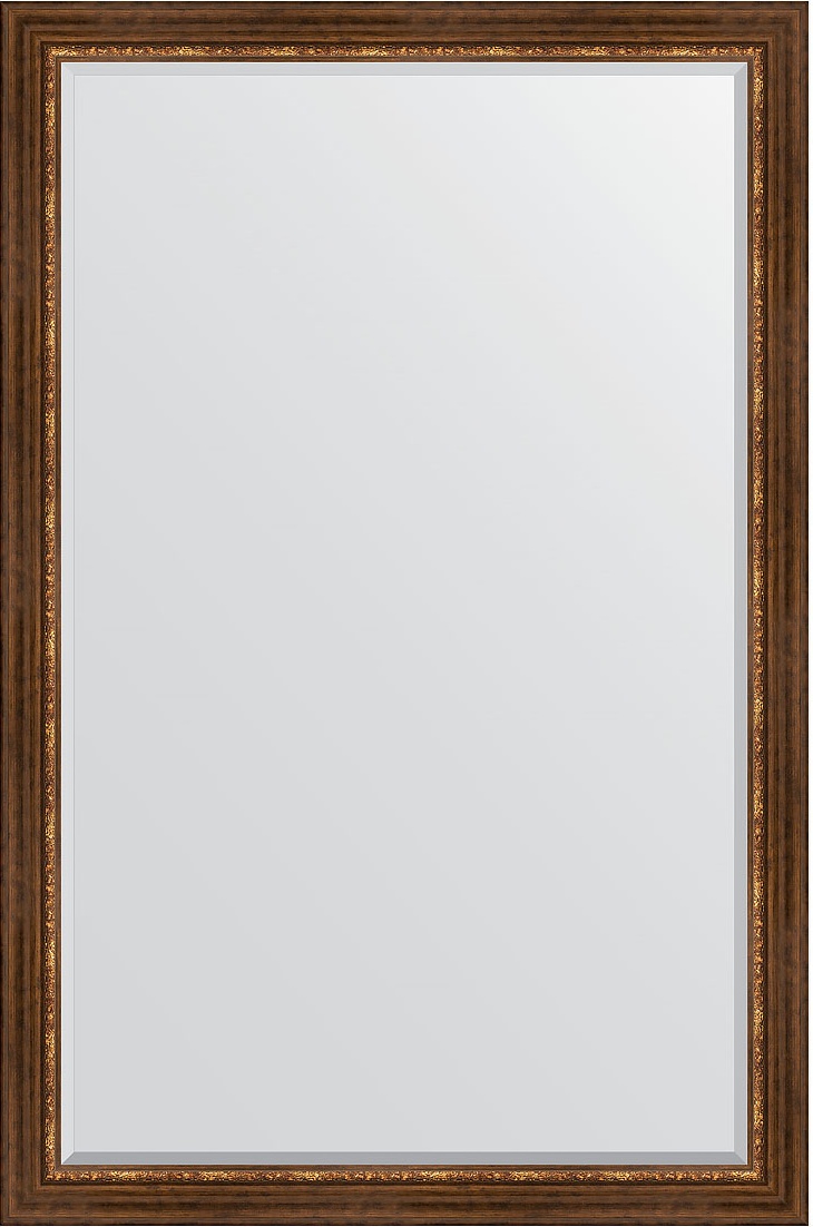 BY 3621 Зеркало с фацетом в багетной раме - римская бронза 88 mm EVOFORM Exclusive