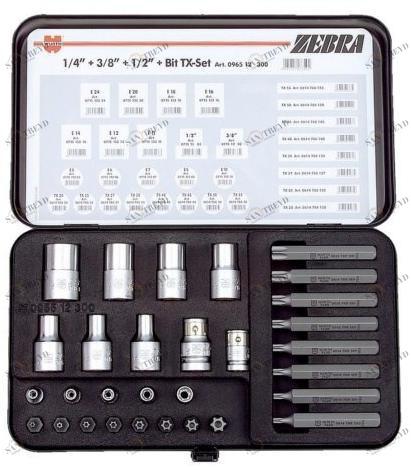 Würth В ассортименте 30 штук розеток и вставок tx Assortimenti chiavi a bussola 096512 300