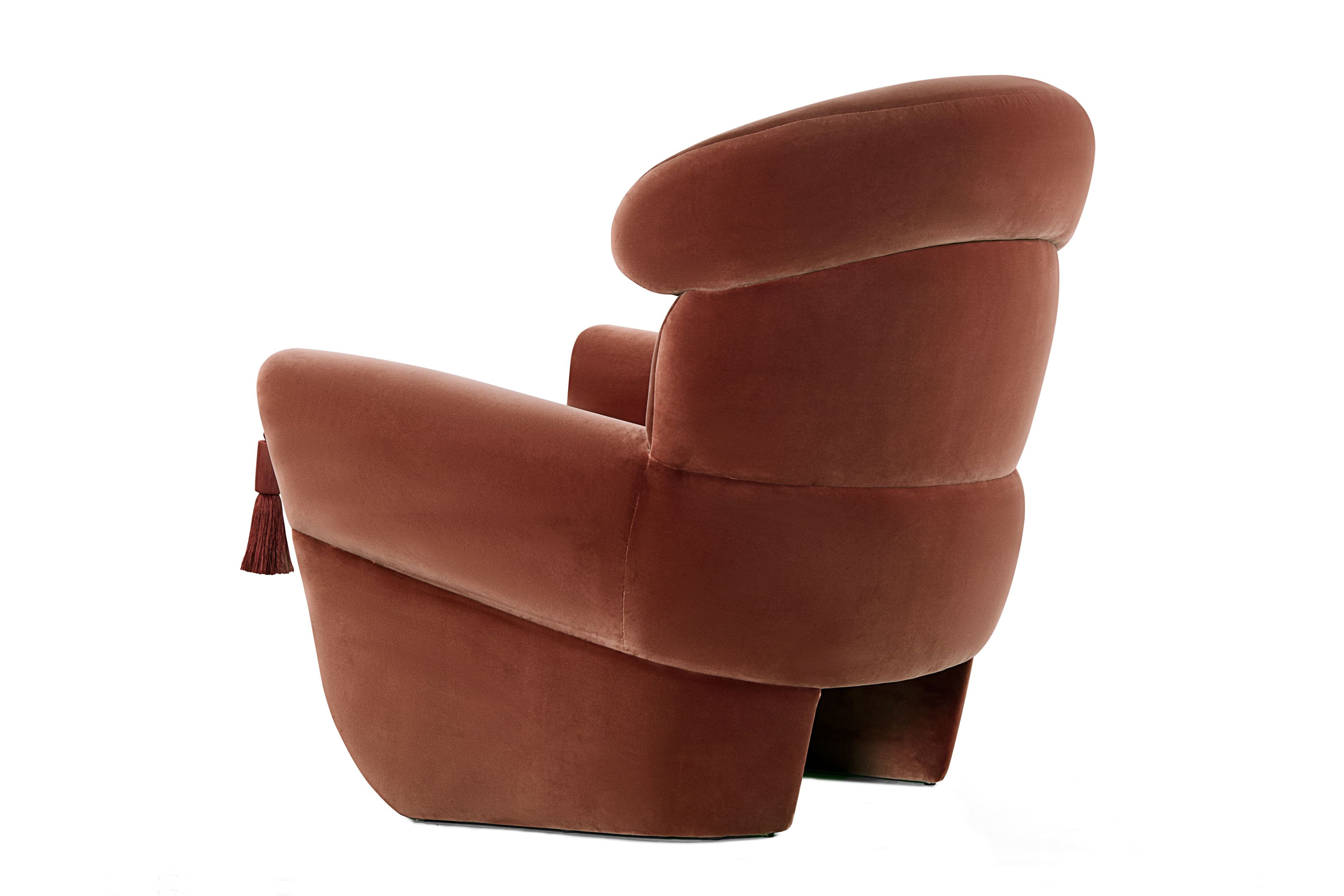 Бархатное кресло с высокой спинкой Munna LANA ARCH-00054777 - Вид №4