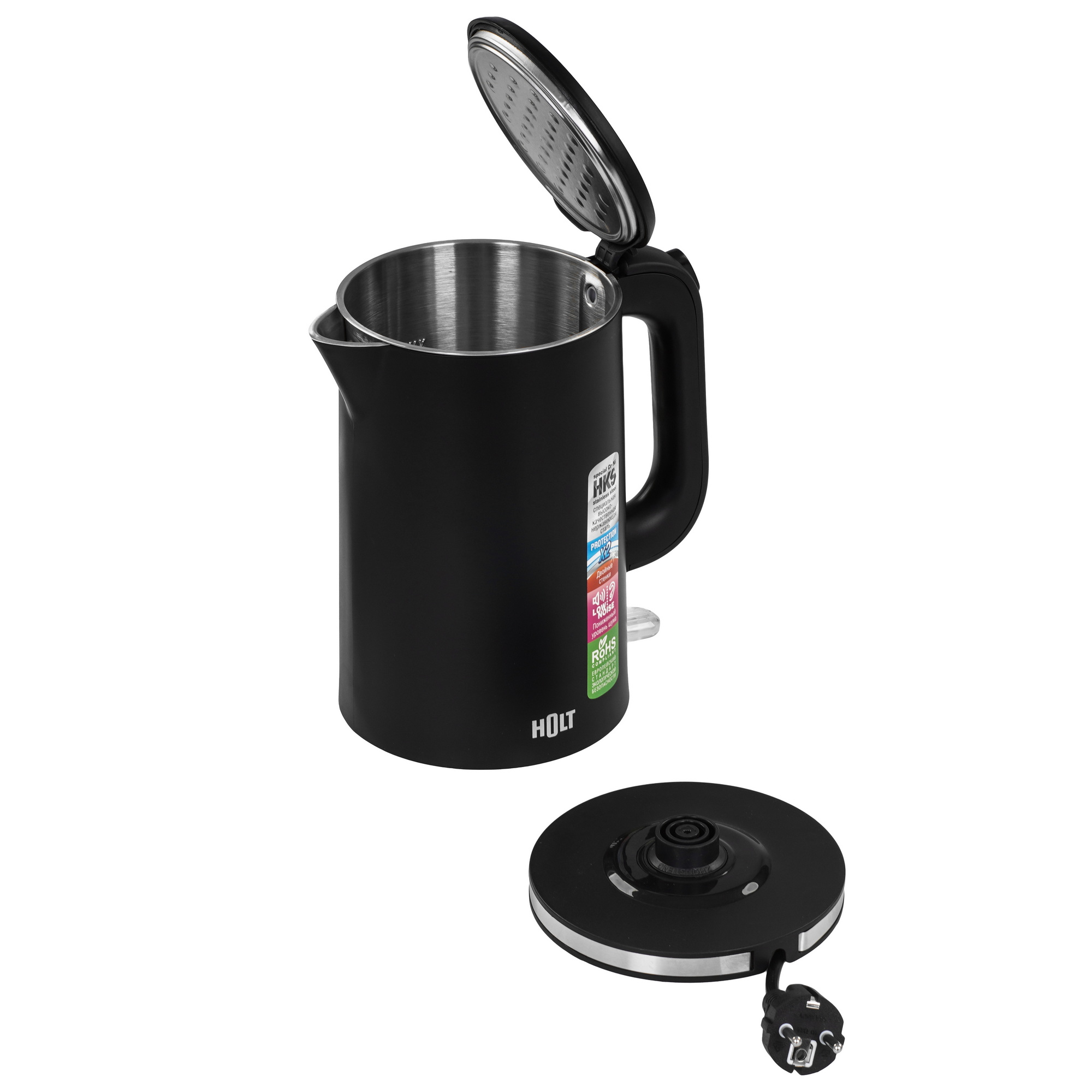 9283442 Электрочайник Holt HT-KT-020 черный STDN-0057735 - Вид №4