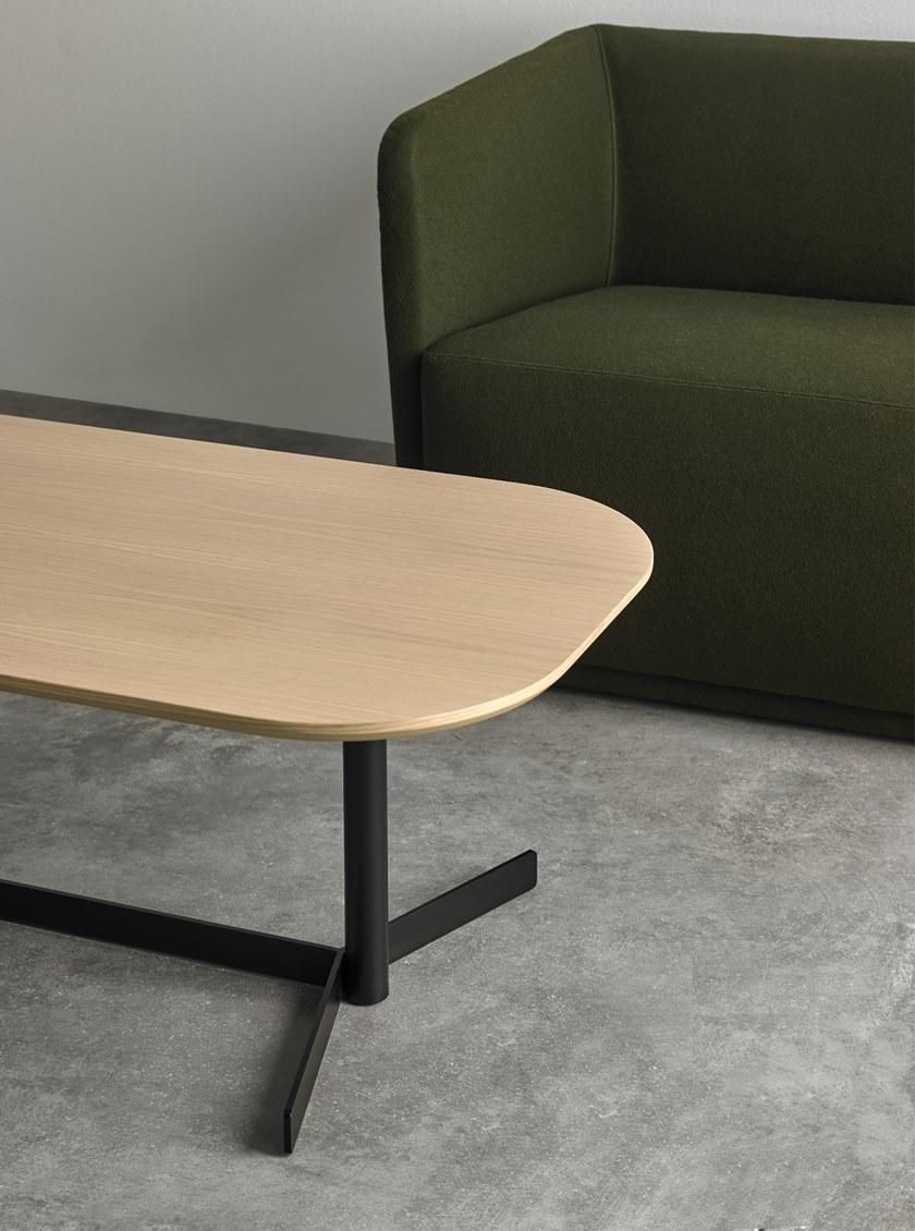 Kendo Mobiliario Низкий прямоугольный журнальный столик из стали и дерева  Hélix-26  - Вид №3