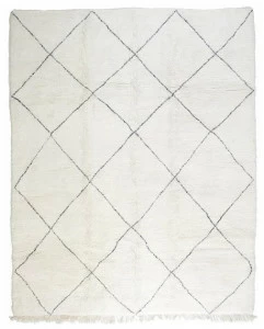 AFOLKI Прямоугольный шерстяной коврик с длинным ворсом и геометрическими мотивами Beni ourain Taa1207be