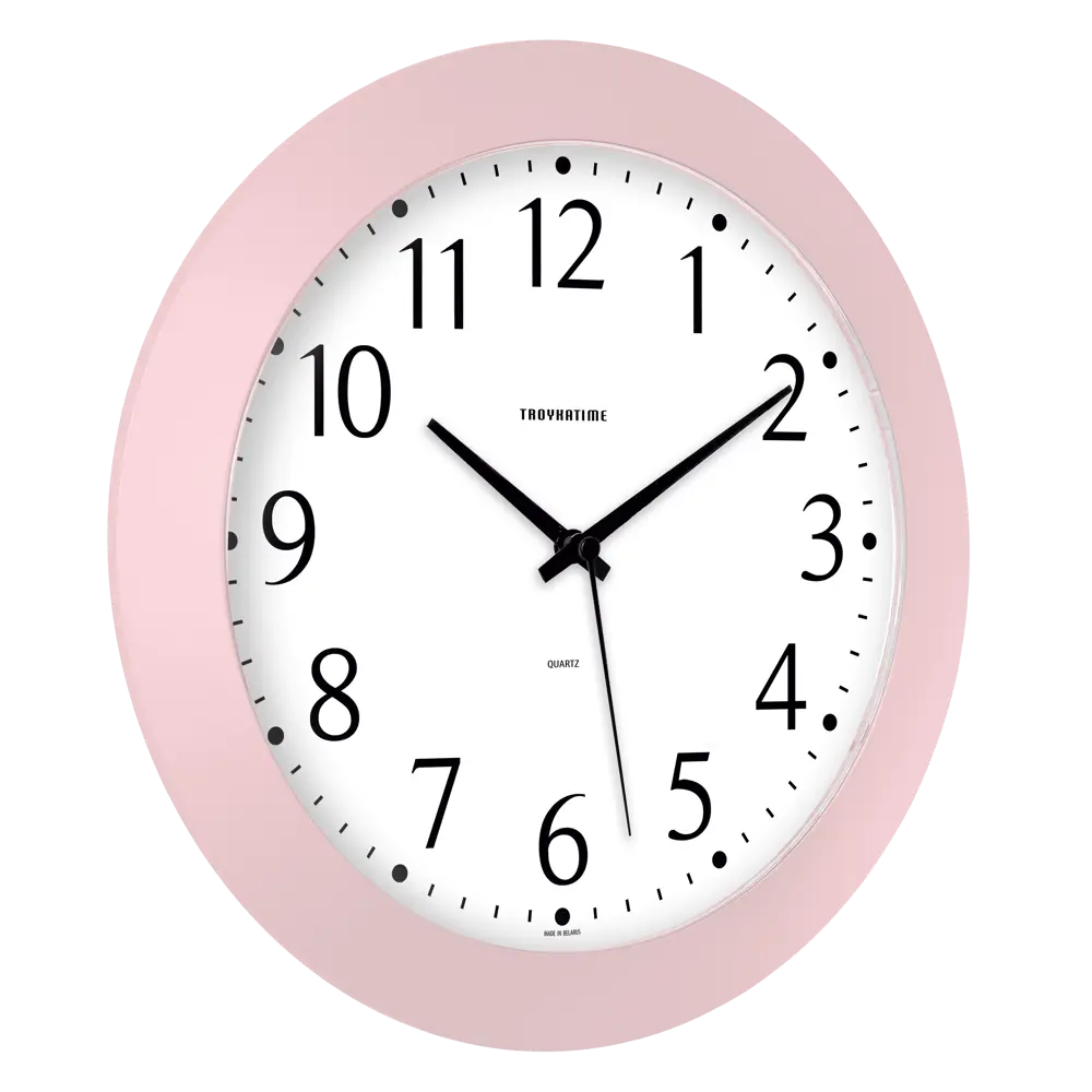 Часы настенные Troykatime Эконом круглые пластик цвет розовый бесшумные ø30.5 см NEO-CLASSIC STLM-2181211 - Вид №3