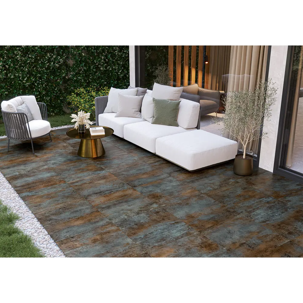 ALMA CERAMICA Oxide: керамогранит 60×60 см в бирюзово-коричневых тонах 86711033 STLM-0070930 - Вид №5